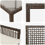 Garden Dining Set 7 pcs Brown Poly rattan 3334866