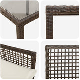 Garden Dining Set 3 pcs Brown Poly rattan 3334863