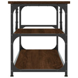 TV Cabinet Brown Oak 103x38x46.5 cm Engineered Wood and Steel 831827