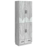 Cabinet Set 2 pcs Grey Sonoma Engineered Wood 3416778