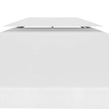 312074 2-Tier Gazebo Top Cover 310 g/m 3x3 m White