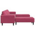 Sofa Set 3 pcs Wine red Velvet 3335126