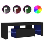 TV Cabinet with LED Lights Black 120x35x40 cm 804347