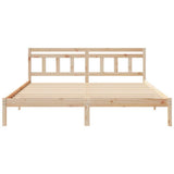Bed Frame Brown 180 x 200 cm Solid Pine Wood 872362