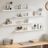 Wall Shelves 4 pcs White 100x9x3 cm 326663