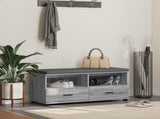 Hall Bench with Cushion with Shelf Grey Sonoma 100 x 38 x 46 cm 891469