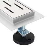 Shower Drain with Line Design Silver 70 cm Stainless Steel 304 42015957