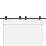 Sliding Door Hardware Kit 183 cm Steel Black 4009740