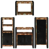 Bathroom Furniture Set 4 pcs Multicolour Solid Reclaimed Wood 3305681