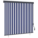 Roller Blind Blue and White 180 x 250 cm Fabric and Aluminum 362081