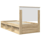 Bed Frame with Headboard Sonoma Oak 90 x 190 cm Solid Pine Wood 3411057