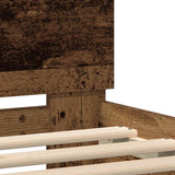 Bed Frame with Headboard Old Wood 180 x 200 cm Engineered Wood 3333936