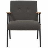Armchair Dark Grey 59 x 75 x 78 cm Curly Wool-like Fabric 42017701