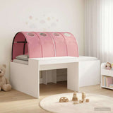 Bed Frame with Tunnel 3 pcs White and Pink Engineered Wood 3423644