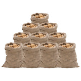 Jute Sacks 10 pcs 60x105 cm 100% Jute 220 gsm 155778