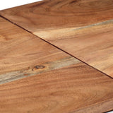 Console Table Silver Stainless Steel and Solid Wood Acacia 349999