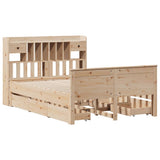 Bookcase Bed without Mattress 140x200 cm Solid Wood Pine 3308921