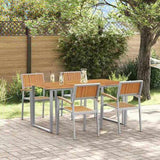 Garden Dining Set 5 pcs Grey and brown 3284353