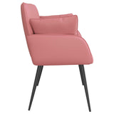 2 Seater Sofa with Metal Legs 2-Seater Pink Faux Leather 42051016