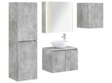 Bathroom Cabinet Set 5 pcs Concrete Grey 53 x 15.5 x 70 cm 3407306