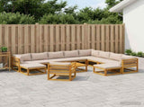 Sofa Set 12 pcs Natural Solid Acacia Wood 3417232