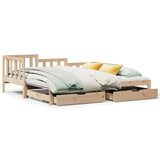 Daybed with Trundle and Drawers without Mattress 90x200 cm 3302221