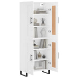 Highboard White 69.5x34x180 cm Engineered Wood 3199705