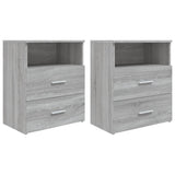 Bed Cabinets 2 pcs Grey Sonoma 50x32x60 cm 815861