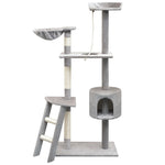 ZNTS Cat Tree with Sisal Scratching Posts 150 cm Grey 170485