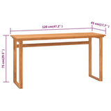 Desk 120x45x75 cm Solid Wood Teak 337925
