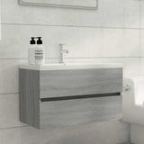 Sink Cabinet with Built-in Basin Grey Sonoma Engineered Wood 3120346