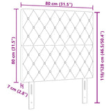 Headboard with Headboard Dark Grey 80 cm Faux Leather 3337741