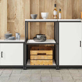Kitchen Storage HATTEM White 60 x 50 x 92 cm Steel 874962
