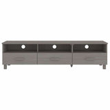 TV Cabinet "HAMAR" Light Grey 158x40x40 cm Solid Wood Pine 340475