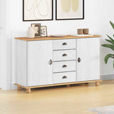 Sideboard ASKIM White 133.5 x 40 x 79 cm Solid pine wood 4105432