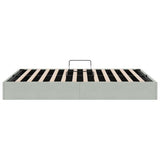 Storage Bed with Storage Light Grey 137 x 190 cm Velvet 3370134