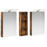 Bathroom Cabinet Set 3 pcs 100 x 10.5 x 60.5 cm Engineered wood 3403708
