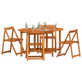 Garden Table Folding 5 pcs Brown Solid Acacia Wood 4103890