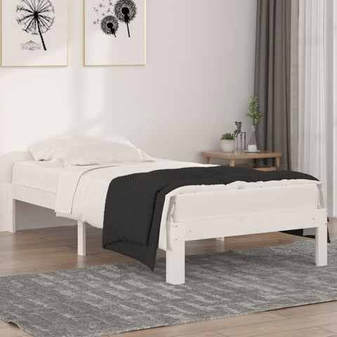 Bed Frame without Mattress White 90x190cm Single 810331