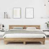 Bed Frame Artisan Oak 203 x 185 x 70 cm Engineered Wood 3385626