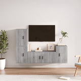 4 Piece TV Cabinet Set Grey Sonoma Engineered Wood 3188604
