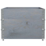 ZNTS Garden Planter Grey 120x80 cm Solid Wood Pine 3295425