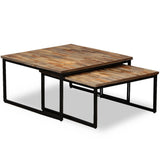 Nesting Coffee Table Set 2 Pieces Solid Reclaimed Teak 245406