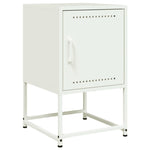 ZNTS Bedside Cabinets 2 pcs White 36x39x60.5 cm Steel 846457