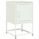 ZNTS Bedside Cabinets 2 pcs White 36x39x60.5 cm Steel 846457