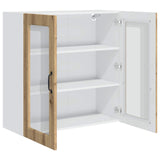 Wall Glass Cabinet PORTO Artisan Oak 80 x 31 x 80 cm 885424