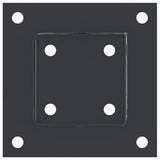 Post Bases Square 12 pcs Anthracite 81x81 mm Powder-coated Steel 42000027