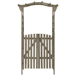 Pergola with Gate 116x40x204 cm Grey Solid Firwood 316393