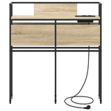 Storage Headboard with Shelf Sonoma oak 80 cm Engineered wood 859616