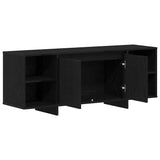 TV Cabinet 130 x 35 x 50 cm Black Oak Engineered Wood 862710